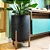 Vaso Plastico Decore 34 Cilindrico Chumbo Japi - Imagem 2