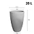 Vaso Plastico Liso 30 Conico Cimento Queimado Japi - Imagem 3
