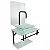 Toucador Kit Rubi 48 Vidro Branco Dulluc - Imagem 1