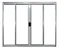 Janela Aluminio 4 Folhas 100X120 Brilhante Dl Esquadrias - Imagem 1