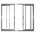 Janela Alumínio 4 Folhas 100x120 Econômica Brilhante Janellot - Imagem 1