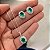 Conjunto Colar e Brinco de Prata 925 Oval Verde Claro Cravejado em Zircônias - Imagem 1