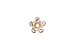 Brinco Baby Flor banhado a ouro com Zircônia Branca - Imagem 2