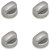 4 Botões Prata para Cooktop Electrolux GT60X - Imagem 1