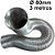 Tubo Semi Rígido em alumínio 80mm com 3m - Imagem 1