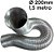Tubo Semi Rígido em alumínio 200mm com 1,5m - Imagem 1
