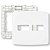 Placa com Suporte 4×4 2 postos horizontais B3 – Branco - Imagem 1
