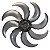 WAP Original Hélice Cinza 8 Pás 40cm para Ventilador linha Flow Turbo mesa parede coluna - FW009138 - Imagem 4