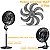 WAP Original Hélice Cinza 8 Pás 40cm para Ventilador linha Flow Turbo mesa parede coluna - FW009138 - Imagem 2