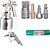 Kit Pistola Pintura Compressor Tufão Ar Direto 4 Peças - Imagem 1