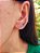Brinco Ear Cuff Colorido M Banhado a Ouro 18K - Imagem 1