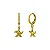 Argolinha Estrela do Mar Banhado a Ouro 18K - Imagem 1