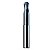 FRESA TOPO ESFÉRICO METAL DURO 2C 45HRC TiNAl - Imagem 2