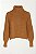 Blusa de Tricô Feminina Caramelo Gola Alta - Imagem 1