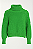 Blusa de Tricô Feminina Verde Gola Alta - Imagem 1