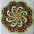 Mandala espiral de cura - quadro decorativo pintado em vitral - Imagem 1