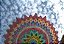 Mandala arco-íris -quadro decorativo pintado em vitral - Imagem 1