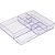 Acessório Para Mesa Kit Organizador Modular 6p Cr Kit 10420007 Waleu - Imagem 1
