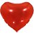 Balão Metalizado Decorado Coração Vermelho 14cm C/3unid. Pacote 8626 Make+ - Imagem 1
