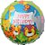 Balão Metalizado Decorado Safari Redondo 45cm Un 8620 Make+ - Imagem 1