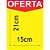 Cartaz Para Marcação Oferta Amarelo A5 15x21cm.250g Pct.C/25 5203 Radex - Imagem 1