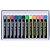 Giz pastel Oleoso 12 cores fluores/metali Estojo Phn-mf12 Pentel - Imagem 2