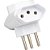 Adaptador para tomada Pino multiplicador tripolar br Unidade Yp8115 Yins - Imagem 5