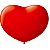 Balão Coração 11Pol. Vermelho Quente São Roque - Imagem 1