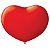 Balão Coração 6Pol Vermelho Quente São Roque - Imagem 1