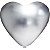 Balão Coração N.010 Coração Platino Prata Riberball - Imagem 5