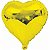 Balão Metalizado Coração Dourado 20Cm. C/03Unid Gala - Imagem 1