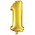 Balão Metalizado Número 1 Dourado 40Cm Gala - Imagem 2