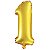 Balão Metalizado Número 1 Dourado 40Cm Gala - Imagem 4