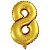 Balão Metalizado Número 8 Dourado 40Cm Gala - Imagem 3