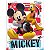 Caderno Brochurao Capa Dura Mickey 80Fls. Tilibra - Imagem 1