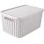 Caixa Plástica Multiuso Trama Box Branca  4,7L Plasutil - Imagem 1