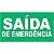 Placa De Sinalizacao Plastica Saida De Emergencia 27,5X15Cm Caneta Fixa - Imagem 2