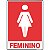 Placa De Sinalizacao Feminino 15X20Cm. Grespan - Imagem 1