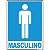 Placa De Sinalizacao Masculino 15X20Cm. Grespan - Imagem 1