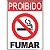 Placa De Sinalizacao Proibido Fumar 15X20Cm. Grespan - Imagem 1