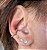 BRINCO PIERCING FAKE SLIM COM ZIRCONIAS BANHADO A OURO 18 K - UNIDADE - Imagem 1