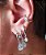 BRINCO PIERCING FAKE COM ZIRCONIA QUADRADA CRISTAL BANHADO A RODIO - UNIDADE - Imagem 2