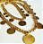 CONJUNTO COLAR E PULSEIRA PLAQUINHAS BANHADO A OURO 18K - Imagem 3