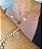 CONJUNTO COLAR E PULSEIRA PLAQUINHAS BANHADO A OURO 18K - Imagem 1