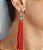 BRINCO TASSEL VERMELHO COM GRAFITE - BIJUTERIA - Imagem 2
