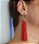 BRINCO TASSEL VERMELHO COM GRAFITE - BIJUTERIA - Imagem 1