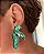 BRINCO FLOR ESMALTADO VARIAS CORES BANHADO OURO 18 K - Imagem 1