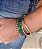 PULSEIRA BRACELETE ESMALTADO VERDE BANHADA A OURO 18K - AJUSTAVEL - Imagem 3