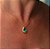 CONJUNTO COLAR E BRINCO GOTA TURMALINA COM ZIRCONIAS CRISTAIS BANHADO A OURO 18 K - Imagem 2