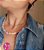 CONJUNTO COLAR E BRINCO ESMALTADO EM DIVERSAS CORES BANHADO A RODIO - Imagem 1